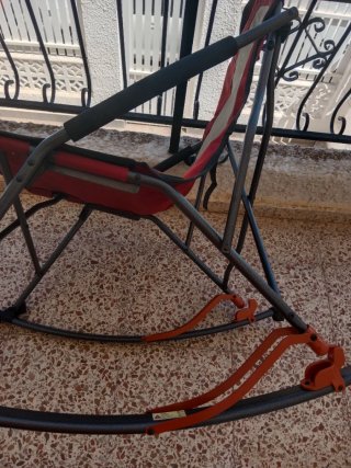 Silla Plegable Timber Ridge Roja y Gris