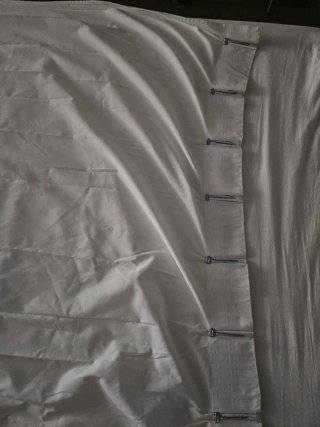 Cortinas blancas para ventana,con anillas correspo