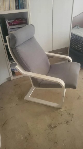 Sillón Ikea Gris Madera