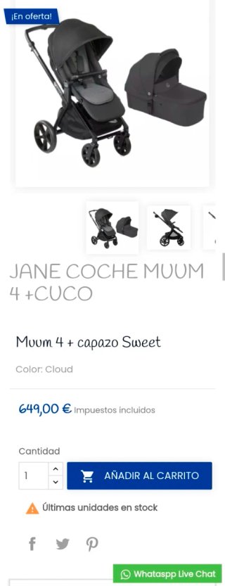 Carrello Jané Muum 2 pezzi+ seggiolino auto+ base isofix