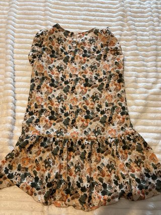 Vestido Outonal Castanho e Laranja