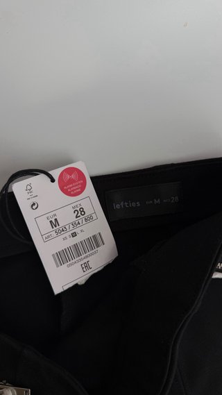 Pantalón negro Lefties mujercremallera