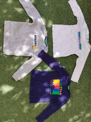 Lote 3 jerseys Benetton niño