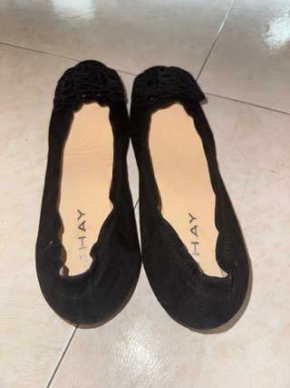 Zapatos Jhay Negros con Flor