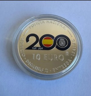 Moneda 10 Euro Policía Nacional 200 Aniversario Pl