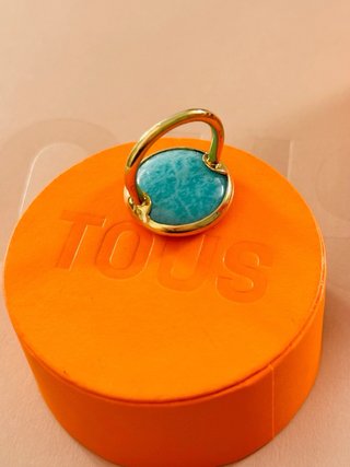 Anillo Tous Amazonita Plata Vermeil
