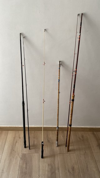 Lote 4 cañas de pescar