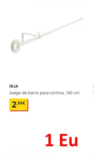 Barra de cortina IRJA Ikea 140 cm