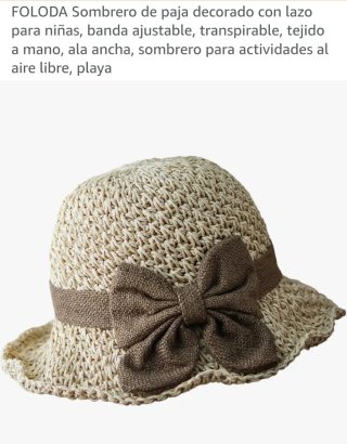 Sombrero de paja FOLODA para niña