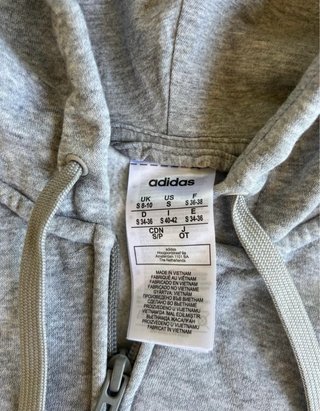 Sudadera adidas gris talla S