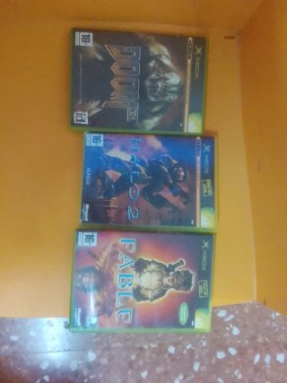 Lote 3 Juegos Xbox: Doom 3, Halo 2, Fable