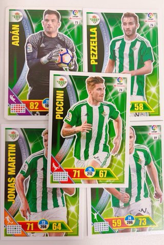 Lote 14 cartas Adrenalyn XL Betis 2016/17