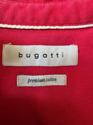 Polo Bugatti rosso colletto coreana