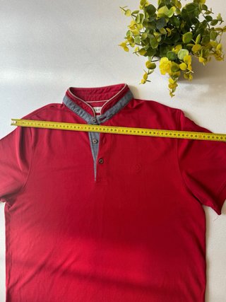 Polo Bugatti rosso colletto coreana