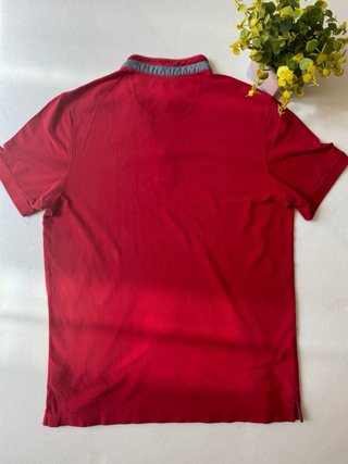 Polo Bugatti rosso colletto coreana