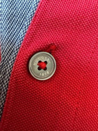 Polo Bugatti rosso colletto coreana