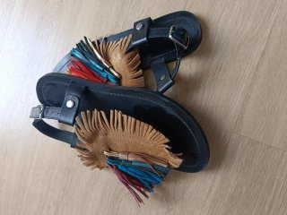 Sandalias Bimba y Lola Piel Tiras Multicolor