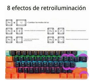 Teclado mecánico retroiluminado