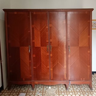Armario Ropero Teca 4 Puertas