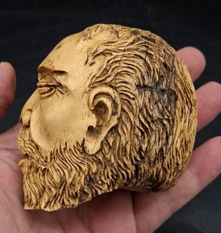 Escultura Janus Memento Mori en Madera