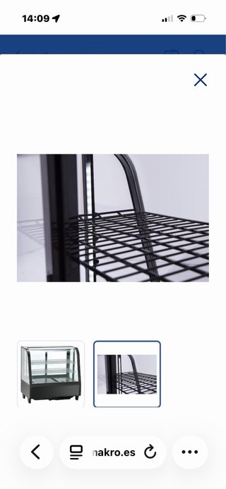 Vitrina Refrigerada Encimera Vidrio Curvo