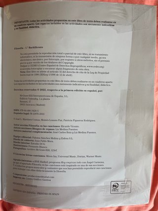 Filosofía 1.º Bachillerato