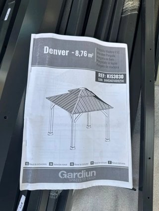 Cenador de madera 8.76 m2 Denver