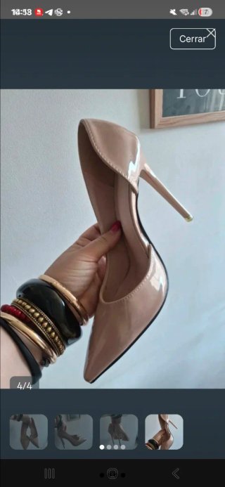 Zapatos de tacón beige
