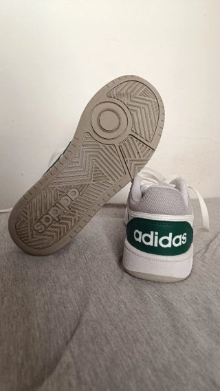 Adidas Hoops Blancas Rayas Verdes Talla 42