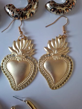 Set Orecchini Vari (Oro, Rosa)