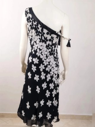 Abito marca cannella floreale Nero e Bianco - Tg.