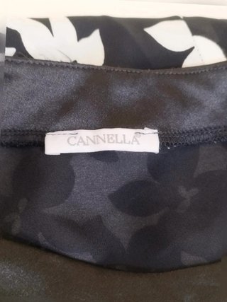 Abito marca cannella floreale Nero e Bianco - Tg.