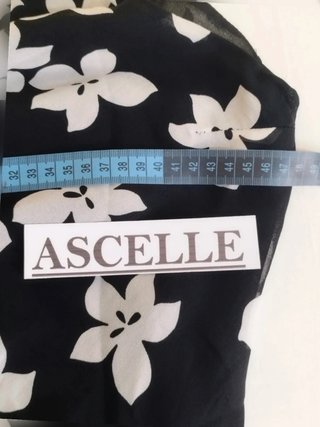 Abito marca cannella floreale Nero e Bianco - Tg.