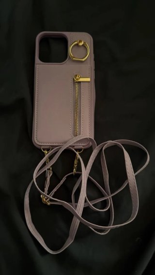Funda iPhone 15 Pro Max con Anillo y Cremallera