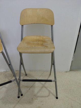Taburetes Altos Madera y Metal (2 unidades)