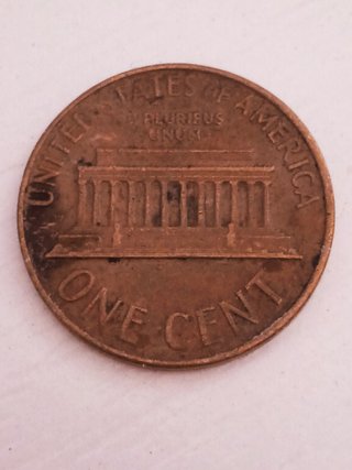 MONEDA 1 CENTAVO LINCOLN.1966.L PEGADA EN BORDE.