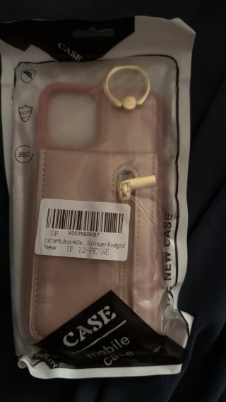 Funda iPhone 12 con anillo y tarjetero