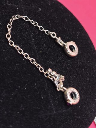 Pulsera Pandora Plata cadena seguridad Charm