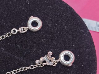 Pulsera Pandora Plata cadena seguridad Charm