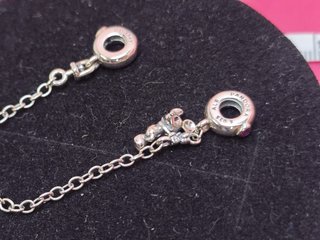 Pulsera Pandora Plata cadena seguridad Charm