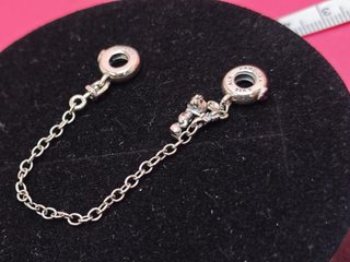Pulsera Pandora Plata cadena seguridad Charm