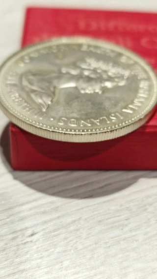 Moneta d'Argento 2 Dollari Bahamas 1971 Fenicotteri