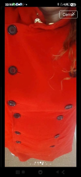 Abrigo rojo Mango T.XL