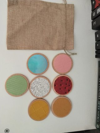 Lote de 7 Discos Sensoriales Táctiles con Bolsa.