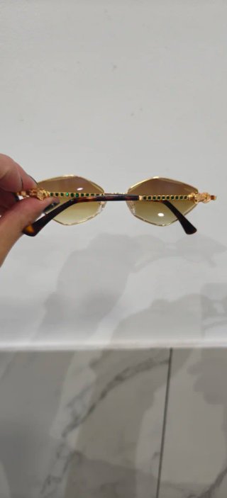 Gafas Cartier Marrón y Dorado