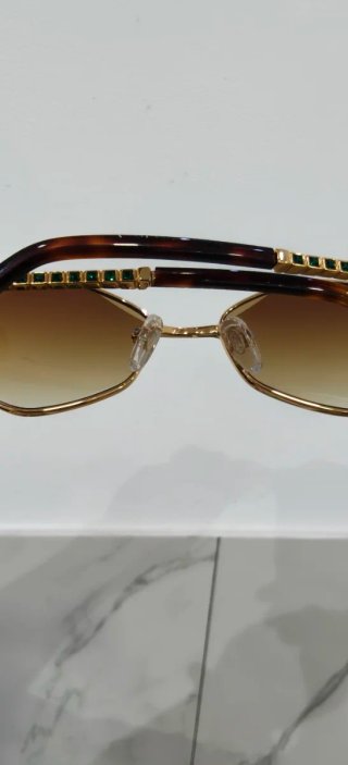 Gafas Cartier Marrón y Dorado