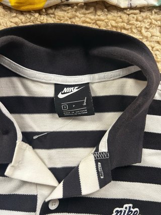 Polo Nike Rayas Negras y Blancas