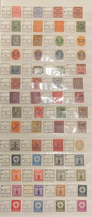 Sellos III Reich Alemania de servicio Nuevos MH