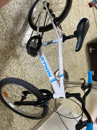 Bicicleta Infantil B'Twin Blanca y Azul