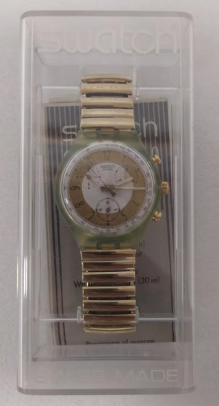 Swatch Chrono Golden Globe Oro Verde